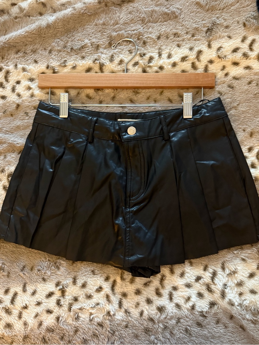 NWOT leather shorts